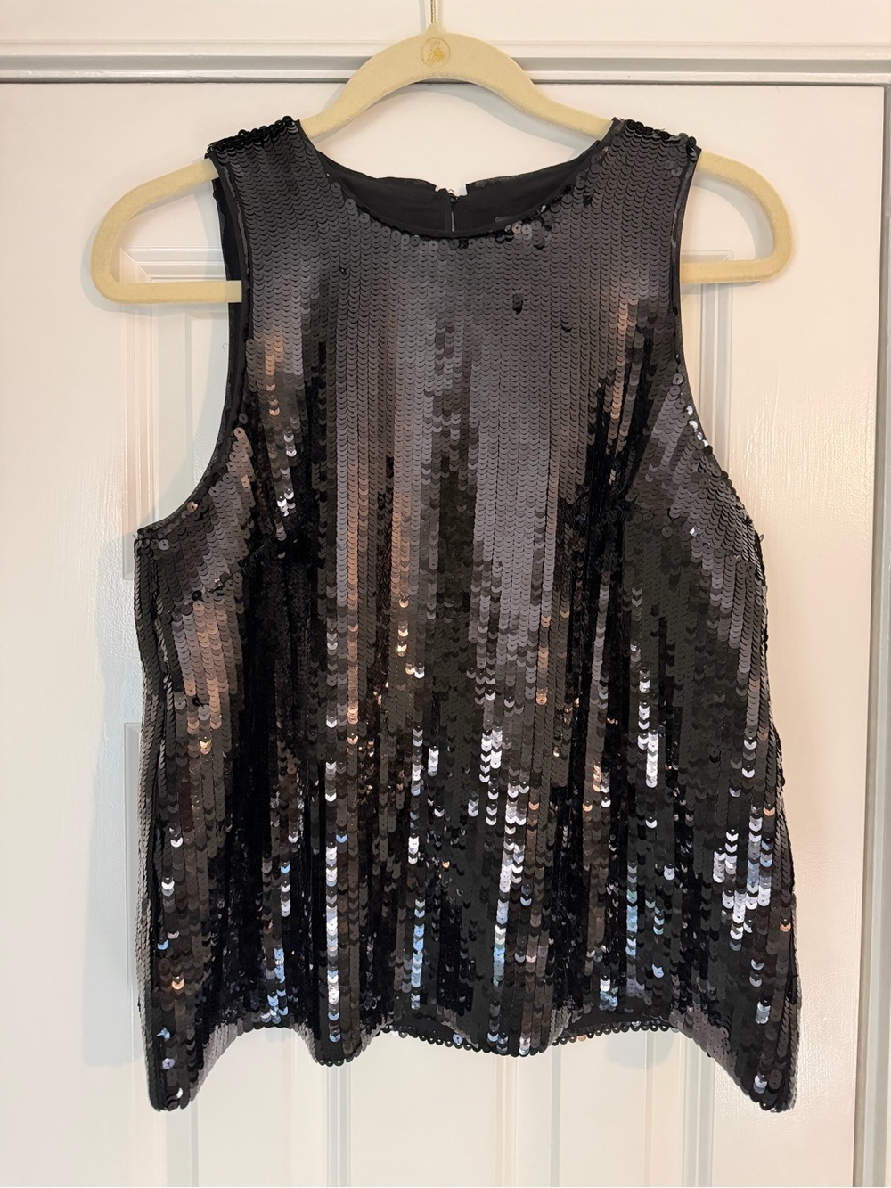 J. Crew Black Sequin Tank Top Size Medium NWT Style BN172